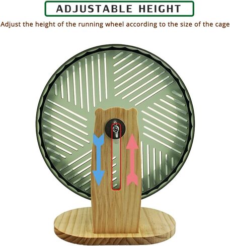 العاب عجلة تمرين للهامستر، مقاس كبير 9.4 انش صامتة للغاية مع ملحقات قفص قاعدة قابلة للتعديل، عجلة ركض هادئة للهامستر السوري القزم والجربوع والخنزير الغيني والحيوانات الصغيرة، اخضر in Kuwait