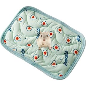 1 Pc Circular Summer Cooling Hamster Bed, Comfortable Sleep Mat Pad Cushion for Hamster/Hedgehog/Squirrel/Mice/Rats/Squirrel/Guinea Pig and Other Small Animals - Blue Banana