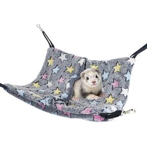 Niteangel Hanging Hammock Nap Sack Swing Bag Pet Sleeper for Ferret Rat Sugar Glider and Other Small Animals (Cream, Star) in Saudi Arabia