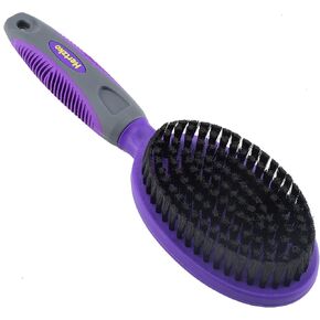 Hertzko Bristle Brush For Dogs and Cats with Long or Short Hair - Dense Bristles Remove Loose Hair from Top Coat, Removes Tangles, Dander, Dust, Trapped Dirt and Dead Undercoat (Single Sided)