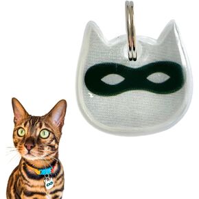 Reflective Cat Charm. Safety Cat Tag. Lightweight, High Visibility, Waterproof. Fits All Reflective Cat Collars. Other Styles Available