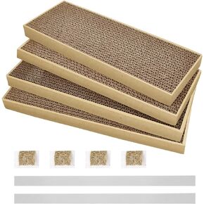 HappyFreeSX Splicing Cat Scratch Pad: Cat Scratchers for Indoor Cats and Kitten, 2 Pack Cat Scratching Pad, Cat Scratcher Cardboard, Scratching Pad, Premium Scratch from Cats, Double-Sided Design in Saudi Arabia