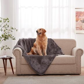 Waterproof Dog Blanket for Bed Couch Sofa Car, Super Soft and Warm Puppy Blanket for Small Dogs Cats, Fleece Sherpa Throw Furniture Protector Pet Hair Resistant Blanket 30"x40" Inches in Saudi Arabia