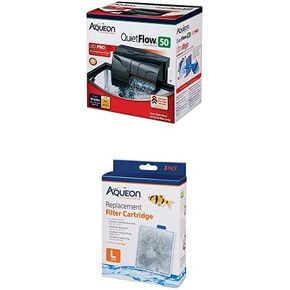 Aqueon QuietFlow LED PRO Aquarium Power Filter, Size 50 Bundle in Kuwait
