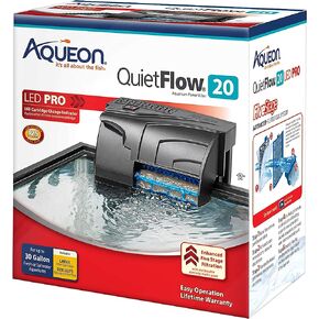 Aqueon QuietFlow 20 LED PRO Aquarium Fish Tank Power Filter لما يصل إلى 30 جالونًا من أحواض السمك in Kuwait