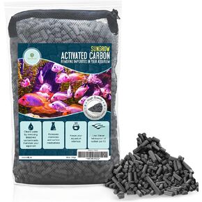 SunGrow Supreme Activated Carbon, Large Pellets for Best Filtration, Benefits Saltwater and Freshwater Aquariums, No More Smelly or Yellow Water, 10 Oz Pack in Kuwait
