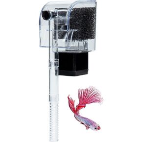 EmmaWu 50 GPH Mini Aquarium Hang-on Filter Ultra-Quiet Betta Fish Turtle Tank Filter in Kuwait