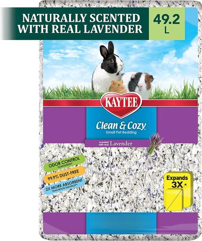 Kaytee Clean & Cozy Lavender Paper Bedding for Guinea Pigs, 49.2 Liters in Saudi Arabia