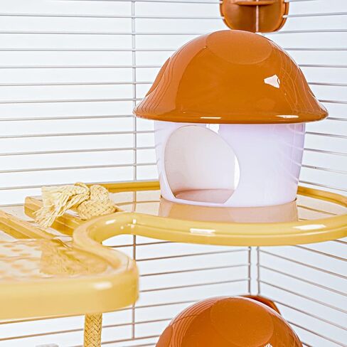 YIBOPET Hamster Cage Small Animal Cage 3 Layers Transparent Cage Size：10.6"(W) X8.1(L) X18.3 (H) Suitable for Hamsters up to 3.5 inch in Length in Saudi Arabia