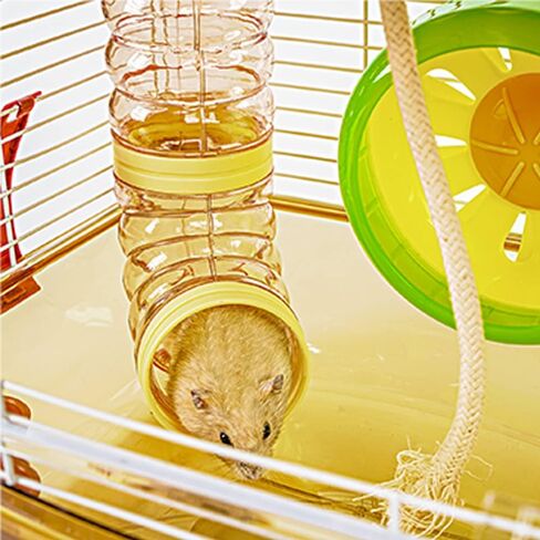 YIBOPET Hamster Cage Small Animal Cage 3 Layers Transparent Cage Size：10.6"(W) X8.1(L) X18.3 (H) Suitable for Hamsters up to 3.5 inch in Length in Saudi Arabia