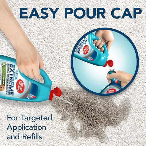 Simple Solution Extreme Pet Stain and Odor Remover | Enzymatic Cleaner with 3X Pro-Bacteria Cleaning Power | Spring Breeze, 1 Gallon in Kuwait