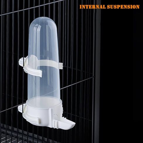 Pet Bird Water Feeder, 8.45 Fl Oz Parrot Water Dispenser, Bird Cage Suspended Automatic Water Dispenser, Bird Feeders for Parakeet Budgie Cockatiel Lovebirds Canary Finch (2Pcs) in Kuwait
