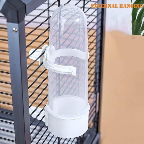 Pet Bird Water Feeder, 8.45 Fl Oz Parrot Water Dispenser, Bird Cage Suspended Automatic Water Dispenser, Bird Feeders for Parakeet Budgie Cockatiel Lovebirds Canary Finch (2Pcs) in Kuwait
