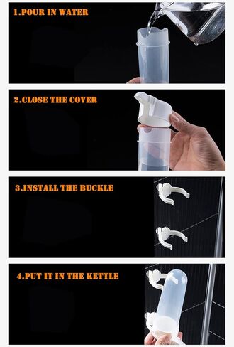 Pet Bird Water Feeder, 8.45 Fl Oz Parrot Water Dispenser, Bird Cage Suspended Automatic Water Dispenser, Bird Feeders for Parakeet Budgie Cockatiel Lovebirds Canary Finch (2Pcs) in Kuwait