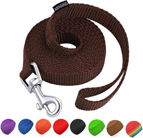 AMAGOOD 6 FT Puppy/Dog Leashes, Strong Traditional Style Leash with Easy to Use Collar Hook,Dog Lead Great for Small and Medium and Large Dog (5/8in x 6 ft, Purple) in Saudi Arabia