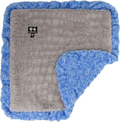 Bessie and Barnie Serenity Grey/ Blue Sky Luxury Ultra Plush Faux Fur Pet, Dog, Cat, Puppy Super Soft Reversible Blanket (Multiple Sizes) in Saudi Arabia