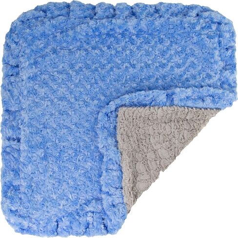 Bessie and Barnie Serenity Grey/ Blue Sky Luxury Ultra Plush Faux Fur Pet, Dog, Cat, Puppy Super Soft Reversible Blanket (Multiple Sizes) in Saudi Arabia