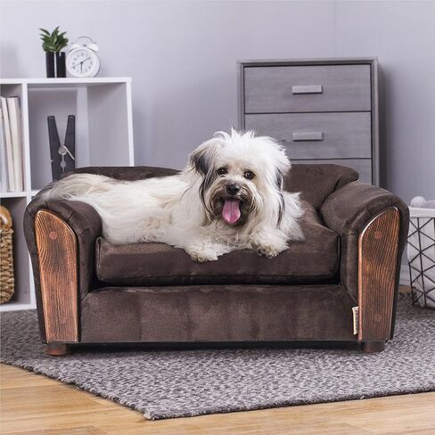 VIP Microsuede Oak Pet Couch, Brown, Small in Kuwait