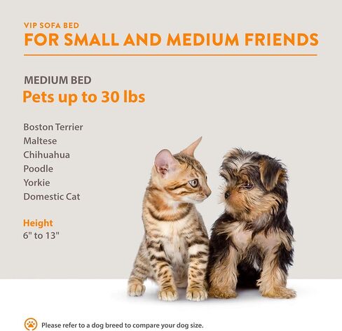 VIP Microsuede Oak Pet Couch, Brown, Small in Kuwait