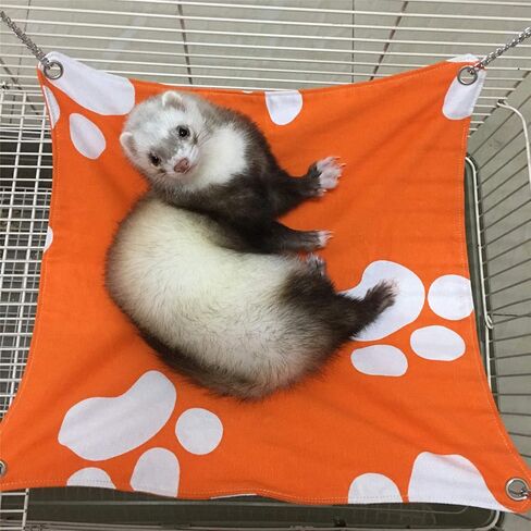 Ferret Cat Hammock Bed for Cage 100% Handmade Pet Canvas Hammocks for Small Animals, Kitten, Guinea Pig, Bunny, Rabbit, Rat Comfortable Hanging Bed, Soft Sleepy Mat Pad for Sleeping and Resting in Saudi Arabia
