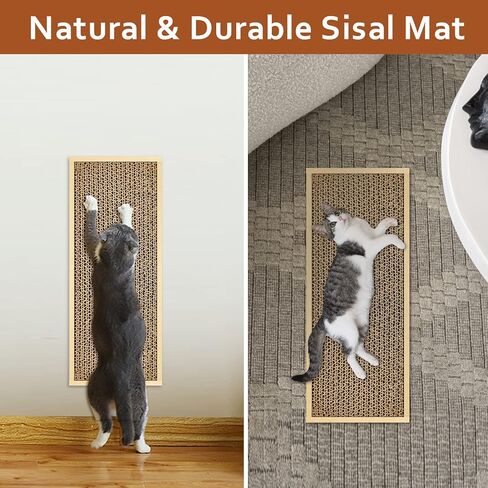 HappyFreeSX Splicing Cat Scratch Pad: Cat Scratchers for Indoor Cats and Kitten, 2 Pack Cat Scratching Pad, Cat Scratcher Cardboard, Scratching Pad, Premium Scratch from Cats, Double-Sided Design in Kuwait
