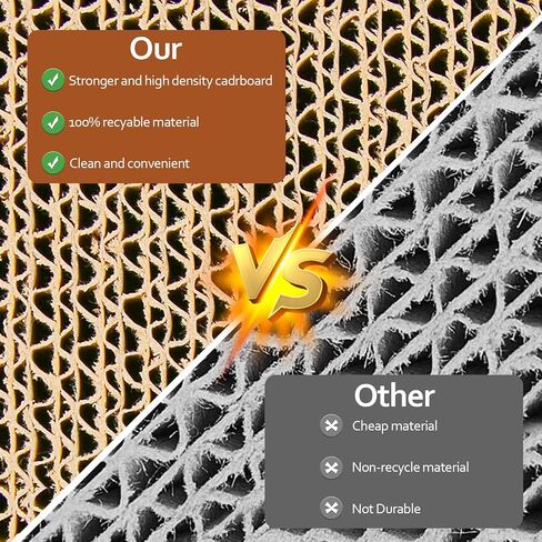 HappyFreeSX Splicing Cat Scratch Pad: Cat Scratchers for Indoor Cats and Kitten, 2 Pack Cat Scratching Pad, Cat Scratcher Cardboard, Scratching Pad, Premium Scratch from Cats, Double-Sided Design in Kuwait