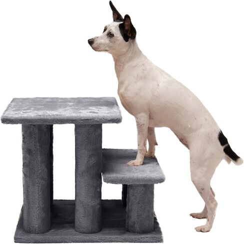 Furhaven Steady Paws Multi-Step Pet Stairs for High Beds & Sofas - Brown, 3-Step in Saudi Arabia