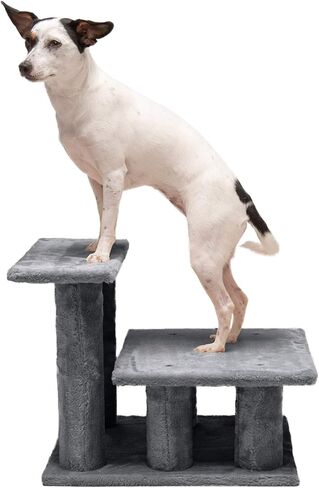Furhaven Steady Paws Multi-Step Pet Stairs for High Beds & Sofas - Brown, 3-Step in Saudi Arabia