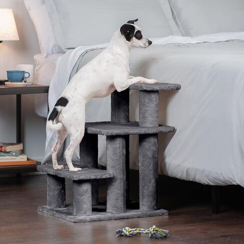 Furhaven Steady Paws Multi-Step Pet Stairs for High Beds & Sofas - Brown, 3-Step in Saudi Arabia