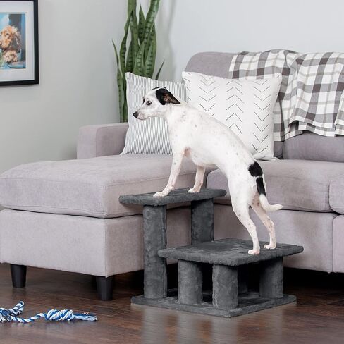 Furhaven Steady Paws Multi-Step Pet Stairs for High Beds & Sofas - Brown, 3-Step in Saudi Arabia
