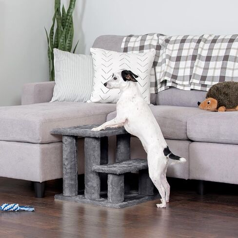 Furhaven Steady Paws Multi-Step Pet Stairs for High Beds & Sofas - Brown, 3-Step in Saudi Arabia