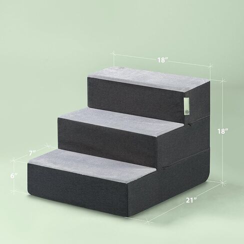 ZINUS Easy Pet Stairs/Pet Ramp/Pet Ladder, X-small, Grey in Saudi Arabia