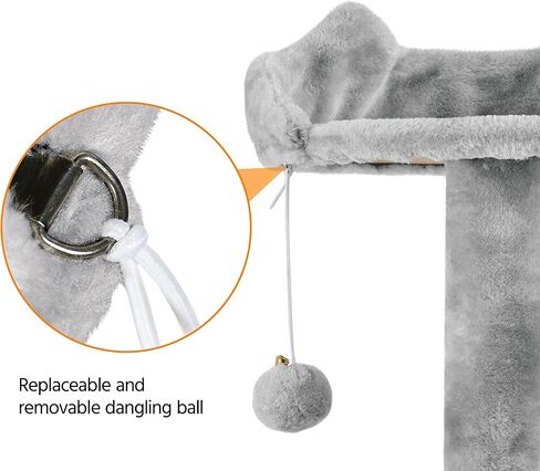Yaheetech 54in Cat Tree Tower, 2 Caves, Kitten-Ear Perch & Scratching Posts in Saudi Arabia