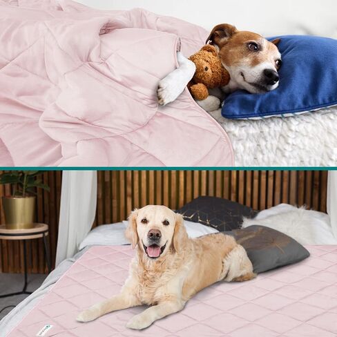 بطانية PetAmi Premium Cooling Dog | غطاء سرير خفيف الوزن رقيق للحيوانات الأليفة للكلاب والقطط والجراء | بطانية الحيوانات الأليفة حامي الأثاث الأريكة | ذو وجهين مريح وغامض | 40×60، أزرق داكن in Kuwait