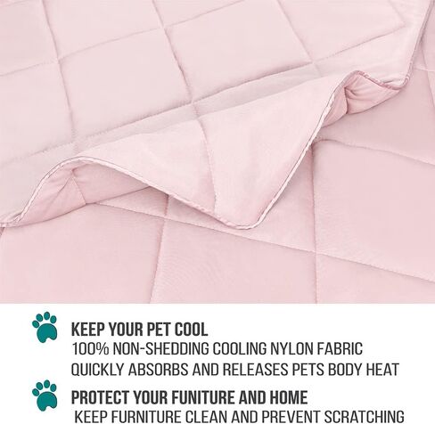 بطانية PetAmi Premium Cooling Dog | غطاء سرير خفيف الوزن رقيق للحيوانات الأليفة للكلاب والقطط والجراء | بطانية الحيوانات الأليفة حامي الأثاث الأريكة | ذو وجهين مريح وغامض | 40×60، أزرق داكن in Kuwait