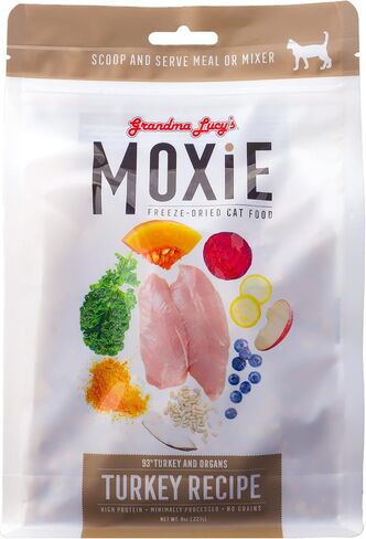 grandma lucy's Moxie Freeze-Dried Turkey Cat Food 8oz in Saudi Arabia