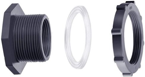 قطعتان من تركيبات الحاجز PVC 1 بوصة / 1.5 بوصة موصل الأنابيب البلاستيكية لبرميل المطر حوض السمك حاجز خزان الحاجز حوض السمك (1 بوصة) in Kuwait
