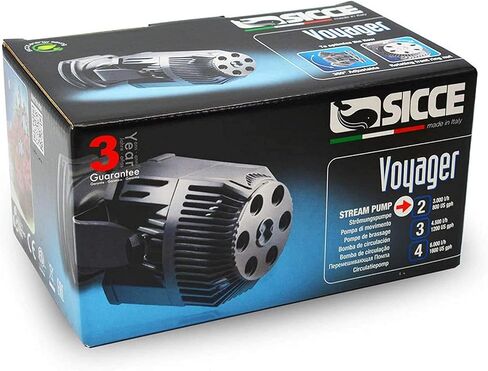 SICCE Voyager Nano 1000 Wave Maker Flow Pump 270 GPH | 360°Adjustable Quiet Submersible Magnetic Powerhead for Saltwater & Freshwater Tanks, Quiet Aquarium Water Circulation Pump 5 to 30 Gallons in Kuwait