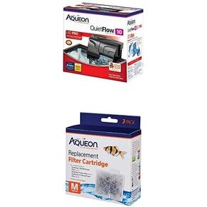 Aqueon QuietFlow LED PRO Aquarium Power Filter, Size 10 Bundle in Saudi Arabia