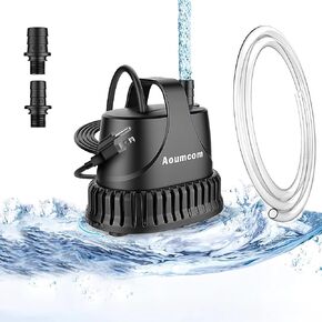 200GPH Submersible Water Pump, 10W Water Fountain Pump, Aquarium Pump, 750L/H Water Pump with 7ft Power Cord for Garden Fountain, Water Table, Waterfall, Fish Tank, Pond, Hydroponics
