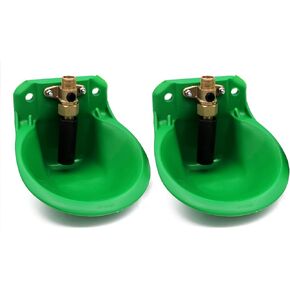 2 Pack Automatic Sheep Goat Water Bowl with Copper Valve Livestock Waterer Plastic Drinking Bowl Water Dispenser for Sheep Goat Dog Piglet Calf (2) in Kuwait