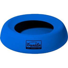 Franklin Sports Spill Proof Portable Pet Bowl For Cars - No Splash Travel Water + Food Dish for Dogs + Cats - 16 oz. - BPA Free,White , Gray