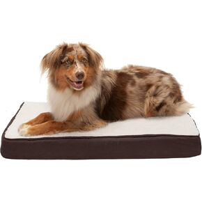 Furhaven Water-Resistant Orthopedic Dog Bed for Large Dogs w/ Removable Quilt Top & Washable Cover, For Dogs Up to 95 lbs - Indoor/Outdoor Quilt Top Convertible Mattress - Calm Blue, Jumbo/XL in Kuwait