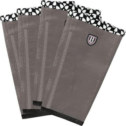 Fine Mesh Fly Boots Loose Fitting & Non-Slip Horse Fly Leggings Fleece Air Flow (Set of 4) Soft Orange Medium in Kuwait