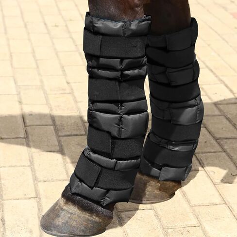 Harrison Howard 2 Packs Ice Boots for Horse Cool Gel Pack Leg Wrap for Treating Full Leg, Knee, Hock Injuries Reusable Ice Cooling Therapy, Universal Size in Saudi Arabia
