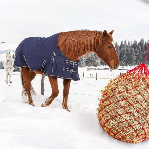 4 Pcs Slow Feed Hay Net Hay Feeder Hay Bag Hay Net for Horses Slow Feeder Haynet 40 Inch Length with 2 Inch Holes Hanging Horse Feed Net for Horses Goat Cattle Equine Stalls Barn Supplies (Black) in Kuwait