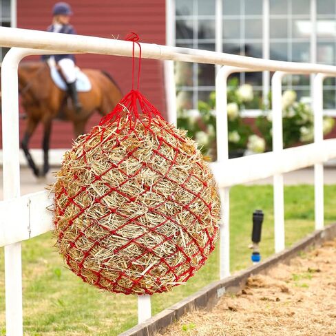 4 Pcs Slow Feed Hay Net Hay Feeder Hay Bag Hay Net for Horses Slow Feeder Haynet 40 Inch Length with 2 Inch Holes Hanging Horse Feed Net for Horses Goat Cattle Equine Stalls Barn Supplies (Black) in Kuwait