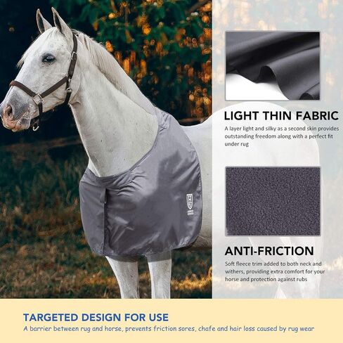 Harrison Howard Horse Shoulder Guard Anti-Rub Bib Chest Saver Wither Protector Piano Black M in Saudi Arabia
