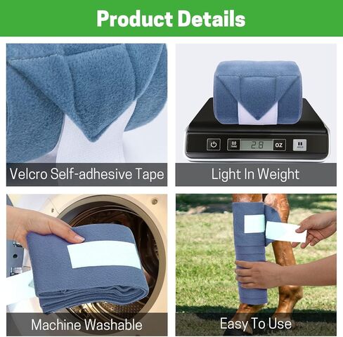 ZELARMAN Polo Leg Wraps، مجموعة من 4 أغطية بولو للخيول، ضمادات ساق الحصان، أغطية ساق الحصان من الصوف القطبي للفارس، الفروسية، مدرب الخيول in Kuwait
