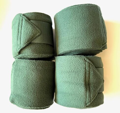MedTool Fleece Horse Polo Wraps مجموعة من 4 ضمادات (أخضر) in Kuwait